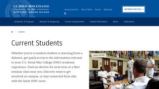 Current Students - Naval War College