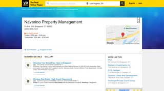 Navarino Property Management Po Box 309, Bridgeport, CT 06601 ...