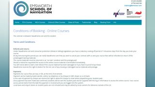 Conditions of Booking - Online Courses