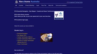 RYA students log in. - Navathome Australia