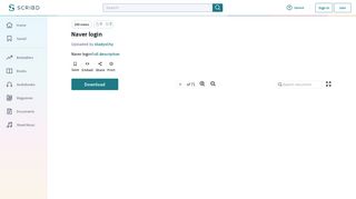Naver login | Login | Application Programming Interface - Scribd
