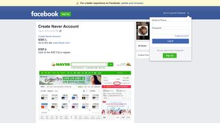Create Naver Account | Facebook