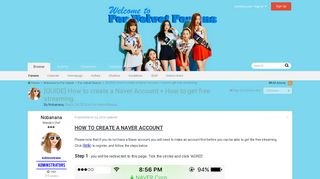 [GUIDE] How to create a Naver Account + How to get free streaming ...