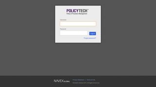 PolicyTech - Log in