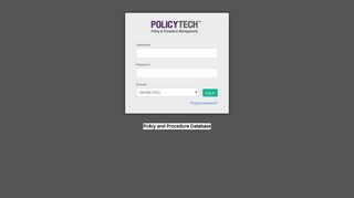 PolicyTech - Log in