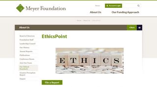 EthicsPoint | Meyer Foundation