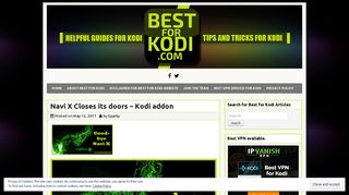 Navi X Closes its doors - Kodi addon - Best for Kodi