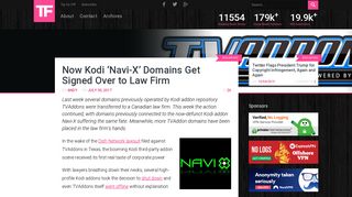 Now Kodi 'Navi-X' Domains Get Signed Over to Law Firm - TorrentFreak