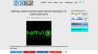 Install Navi-X Kodi Add-on v4: Movies, TV, Live Playlists - Kodi Tips