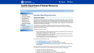 City of Seattle - Personnel Department - Benefits Information