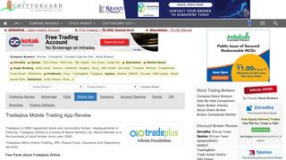 Tradeplus Mobile Trading App Review - Chittorgarh.com