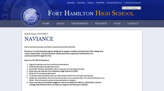 naviance - Fort Hamilton High School