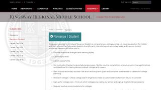 Careers / Naviance-Student - Kingsway Regional School District
