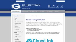 Counselors / NAVIANCE - Georgetown ISD