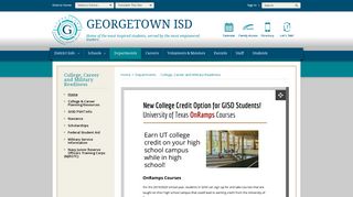 College, Career and Military Readiness / Home - Georgetown ISD
