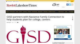 GISD partners with Naviance Family Connection to help students plan ...