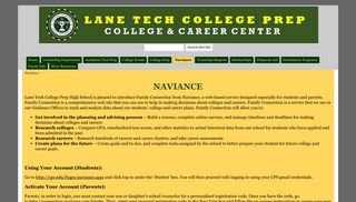 Naviance - Lane Tech College & Career Center - Google Sites