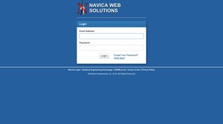 Navica Web Solutions - Login Screen