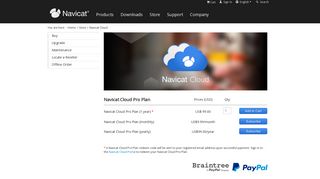 Navicat Cloud Online Store | Upgrade to Navicat Cloud Pro Plan
