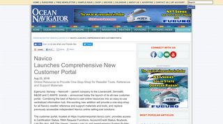 Navico Launches Comprehensive New Customer Portal - Ocean ...