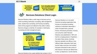 Navicore Solutions Client Login - CC Bank