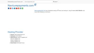 Navicurepayments.com Error Analysis (By Tools)