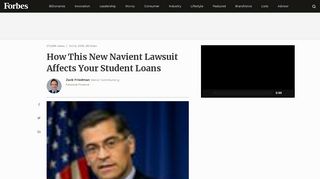 How This New Navient Lawsuit Affects Your Student Loans - Forbes