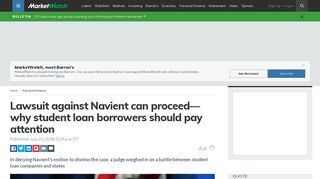 Lawsuit against Navient can proceed—why student loan borrowers ...