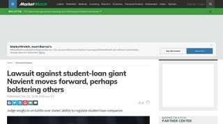 Lawsuit against student-loan giant Navient moves forward, perhaps ...