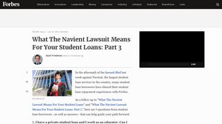 What The Navient Lawsuit Means For Your Student Loans: Part 3