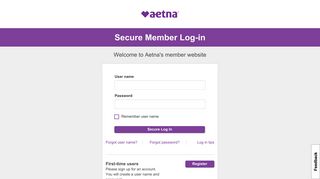 Login - New Member Login - Aetna's member website