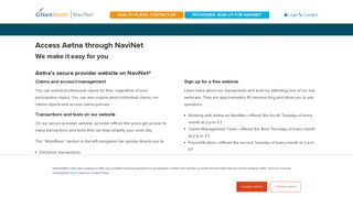Access Aetna through NaviNet - NantHealth