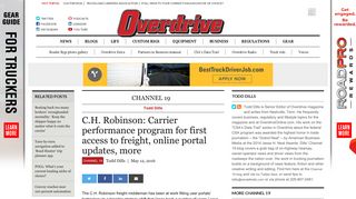 C.H. Robinson: Carrier performance program for first access to freight ...