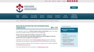 CVMA | NAVLE® Registration for International Candidates
