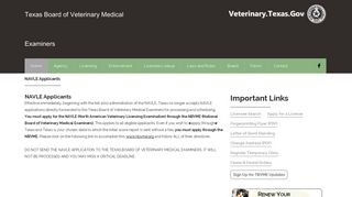 NAVLE Applicants - Texas Board of Veterinary Medical Examiners