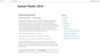 Sarkari Naukri 2014: Naval Pay Office - NavPayLogin