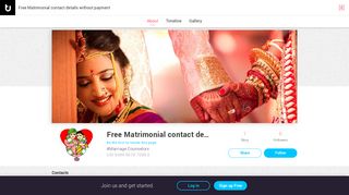 Free Matrimonial contact details without payment | Marriage ...