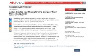 Airbus Creates New Flight-planning Company From Navtech Acquistion