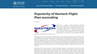 Popularity of Navtech Flight Plan ascending | News | airlinesoftware.net