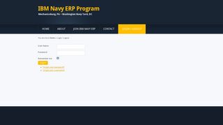 Login / Logout - IBM Navy ERP Program