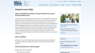 Student Loans FAQs | Navy Federal Credit Union