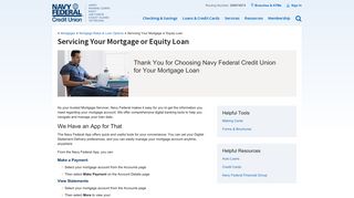 Servicing Your Mortgage and Equity Loan | Navy Federal Credit Union