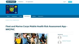 Fleet and Marine Corps Mobile Health Risk Assessment App ...