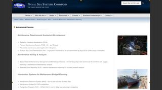 Maintenance Planning - Naval Sea Systems Command