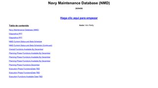 Navy Maintenance Database (NMD) - datsi