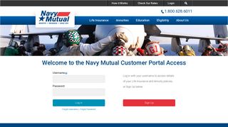 Log in - Navy Mutual Customer Portal