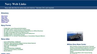 Navy Web Links