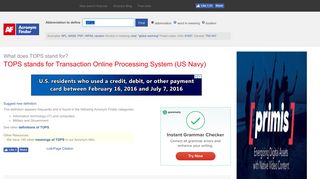 TOPS - Transaction Online Processing System (US Navy ...
