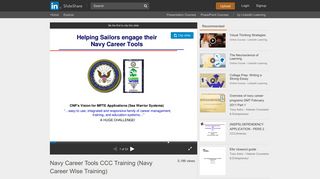 Navy Career Tools CCC Training (Navy Career Wise Training)