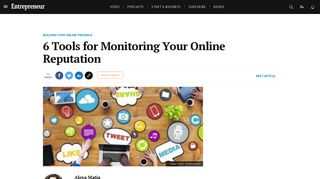 6 Tools for Monitoring Your Online Reputation - Entrepreneur